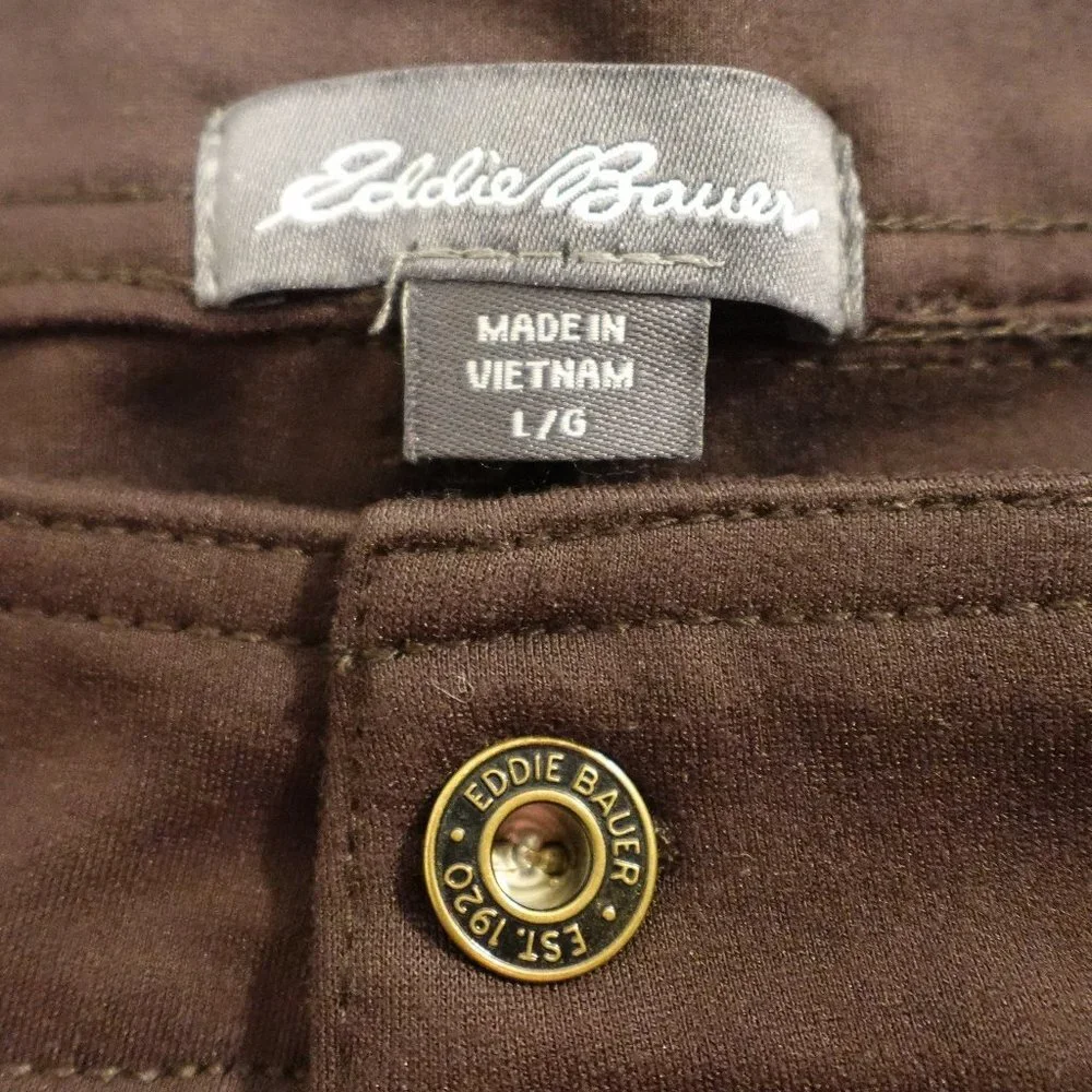 Eddie Bauer ponte high rise utility‎ leggings women's large brown